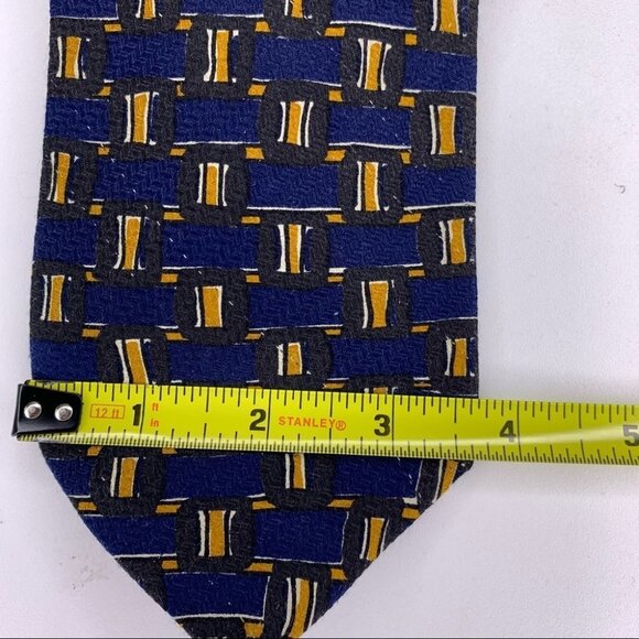 Ungaro I 100% Silk I Blue Neck Tie - Picture 6 of 7